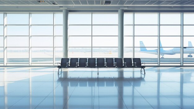 Photo pandemic empty airport background