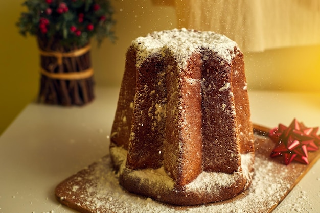 Foto pandoro met suiker