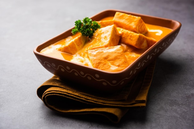 Paneer Butter Masala or Cheese Cottage Curry is a rich &amp; creamy curry made with paneer, spices, onions, tomatoes, cashews and butter