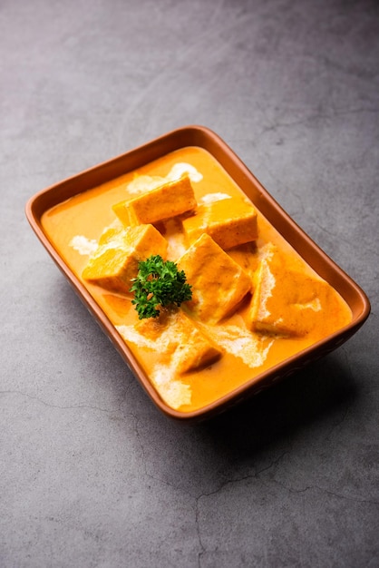 Paneer Butter Masala or Cheese Cottage Curry is a rich &amp; creamy curry made with paneer, spices, onions, tomatoes, cashews and butter