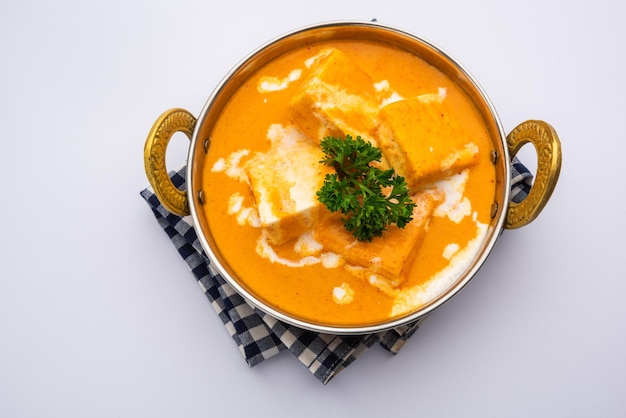 Paneer Butter Masala or Cheese Cottage Curry is a rich &amp; creamy curry made with paneer, spices, onions, tomatoes, cashews and butter