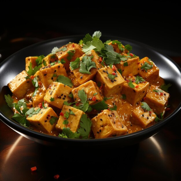 Photo paneer butter masala indian cottage cheese cooked indian cuisine