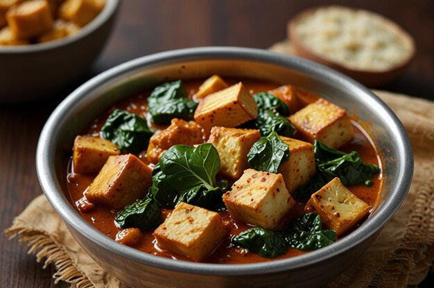 Paneer and Spinach Curry | Premium AI-generated image
