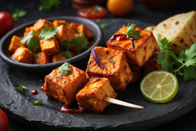 Photo paneer tikka appetizer