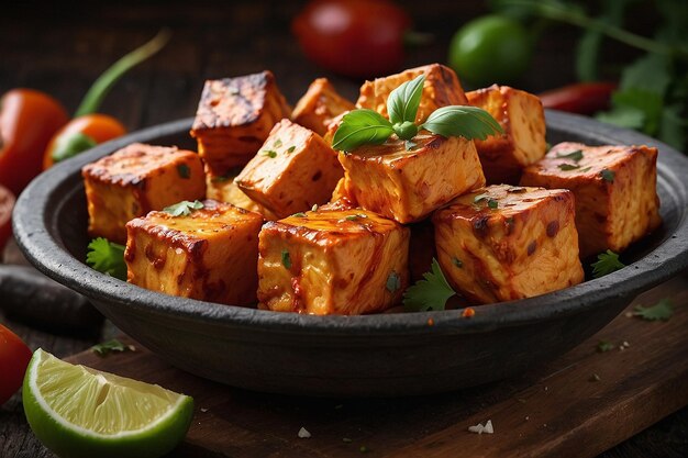 Photo paneer tikka delicious chunks