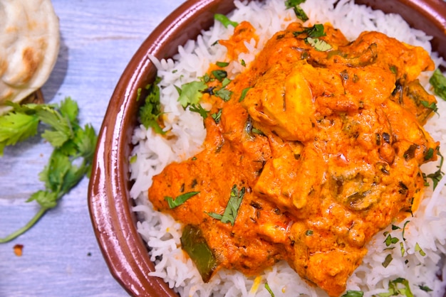 Paneer Tikka Masala op rijst