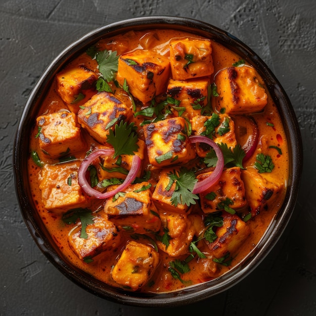 paneer tikka masala top view