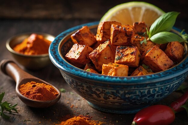 Photo paneer tikka spices