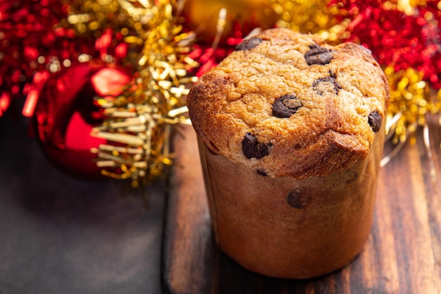 Panettone Christmas dessert sweet traditional baking easter cake fresh  meal food snack