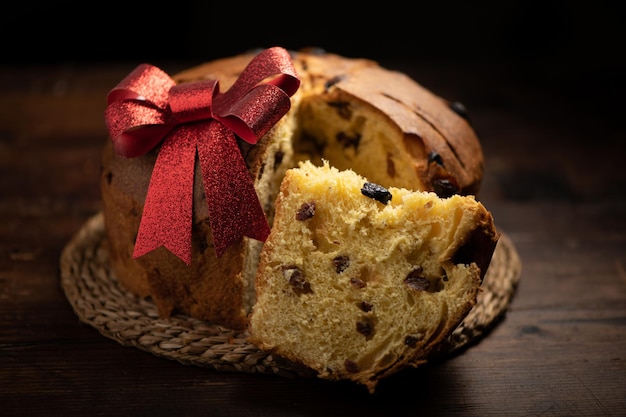 Panettone gebakken traditionele Italiaanse kerstcake