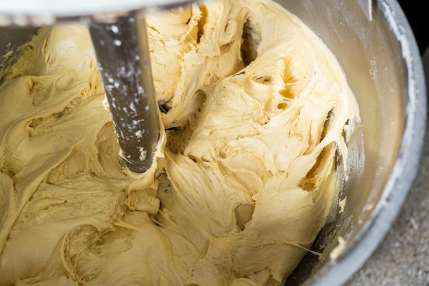 Panettone. Industrial production of Christmas panettone