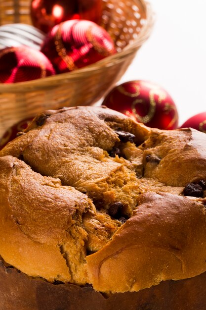 Panettone is the traditional Italian dessert for Christmas. Chocotone.