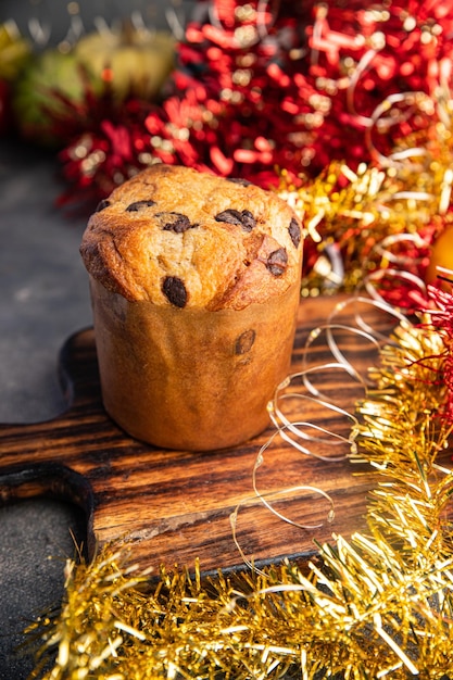 Panettone kerstdessert zoete traditionele bakken Pasen cake verse maaltijd voedsel snack