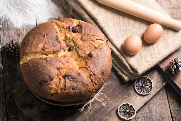 Panettone traditional italian christams cake