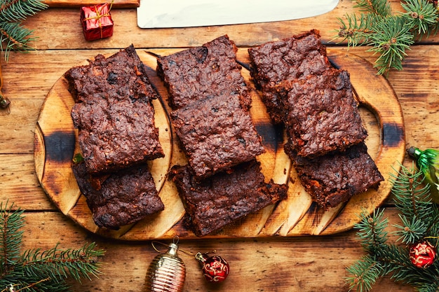 Panforte delizioso dolcetto di natale a base di frutta secca e noci il panforte è una torta di natale