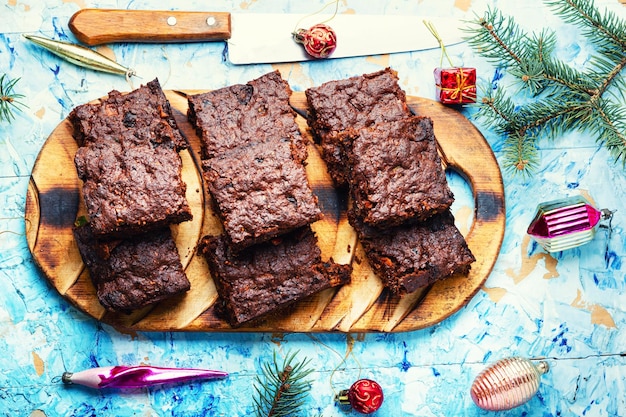 Panforte delizioso dolcetto di natale a base di frutta secca e noci il panforte è una torta di natale