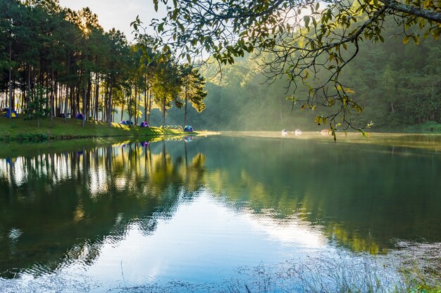 pang oung reservoir in verbod rak Thai bij maehongson, Thailand