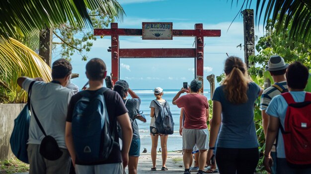 Pangandaran strand toeristische attractie Ai Generative