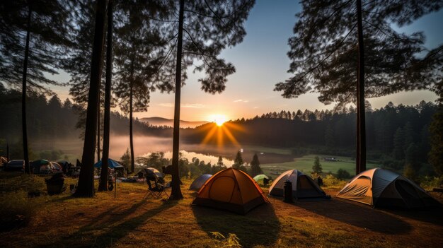 Pangung Auroral Camping Adventure in the Enchanting Pine Forest of Mae Hong Son