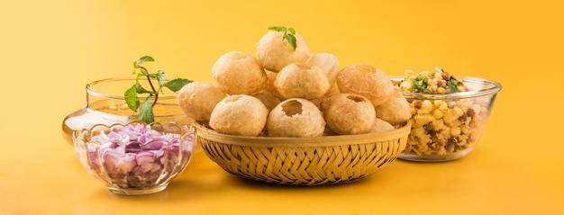 Panipuri or fuchka or gupchup or golgappa or Pani ke Patake is a type of snack that originated in the Indian subcontinent