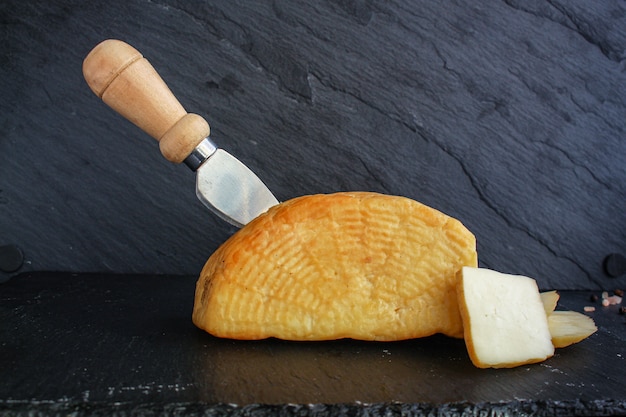 Foto panir formaggio o paneer affumicato delizioso prodotto lattiero-caseario