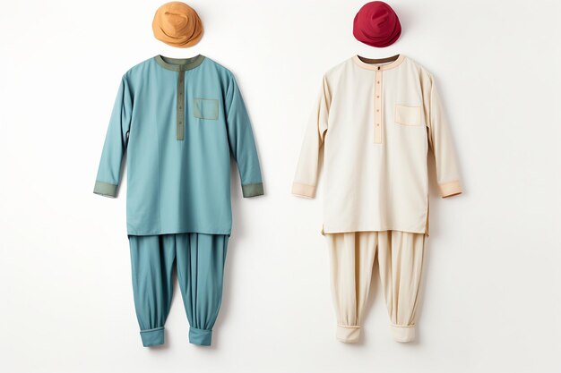 Photo panjabi and pajama on white