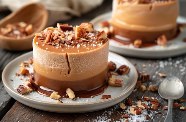 Panna cotta with salted caramel