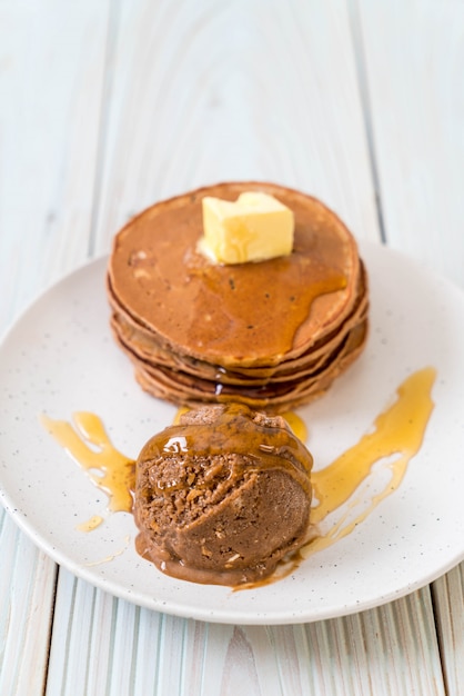 pannenkoek met chocolade-ijs