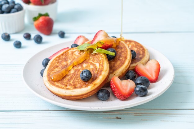 pannenkoek met verse bosbessen