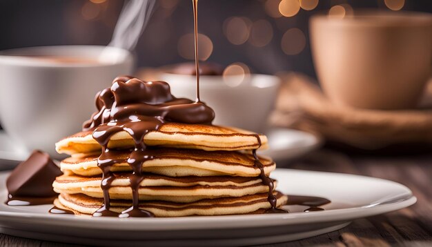 Pannenkoeken met chocoladereemvulling