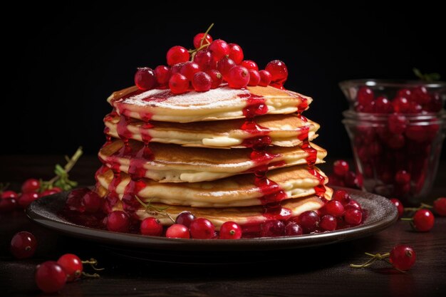 Pannenkoeken met rode aalbessen Pannenkoeken met seizoensbessen