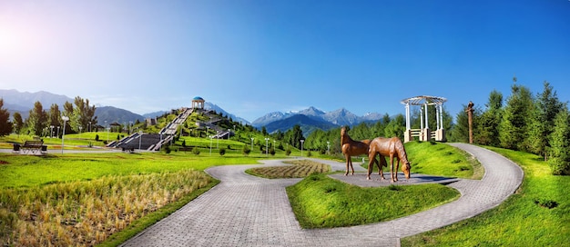 Pano of Almaty park