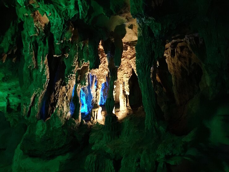 Foto panoraambeeld van de grot