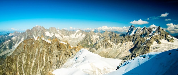 Panorama of alpine mountains