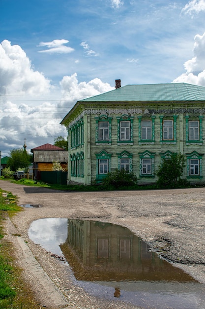 Foto panorama di un'antica città russa