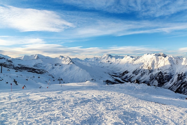 Panorama Of The Austrian ski resort Ischgl