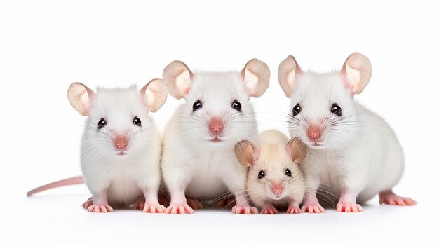 Panorama Banner of Cute Pet Mice