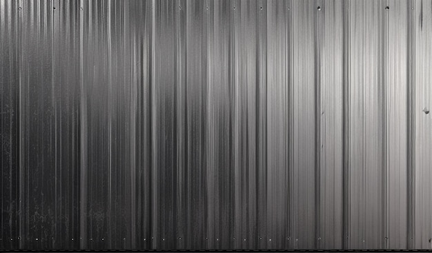 Panorama of Black Corrugated Metal Texture Surface Industrial Elegance in Galvanized Steel