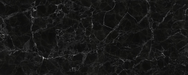 Panorama black marble stone texture for background or luxurious tiles floor and decorative design.