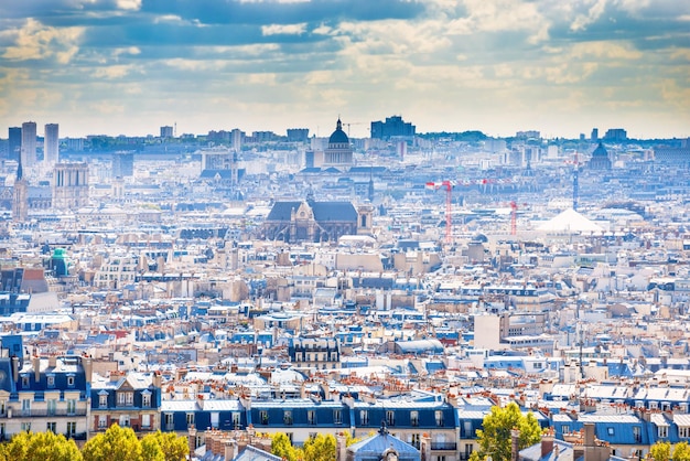 Panorama city of Paris from Montmartre