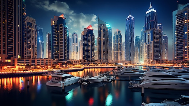 panorama of Dubai Marina