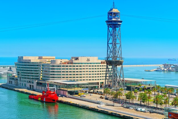 Photo panorama from the monument to christopher columbus on the barcel