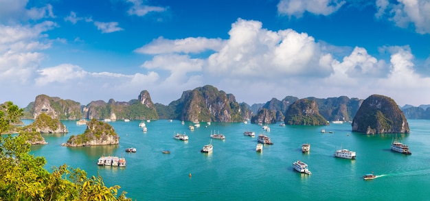 Panorama of Halong bay from Vietnam