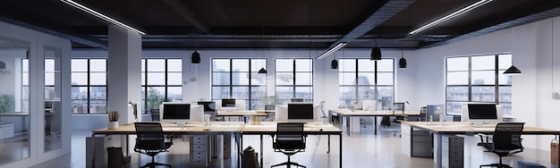 Panorama images of office interiors