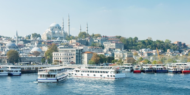 Panorama of Istanbul in the autumn day