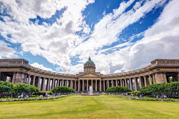 Panorama of Kazan Cathedral in St Petersburg