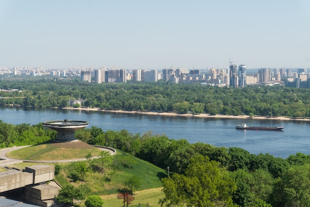 Panorama of kiev and dnieper from a high viewpoint, ukraine