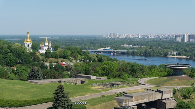 Panorama of Kiev and Dnieper from a high viewpoint, Ukraine