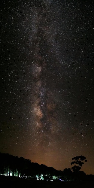 Panorama Melkweg GalaxyFoto met lange sluitertijdMet korrel