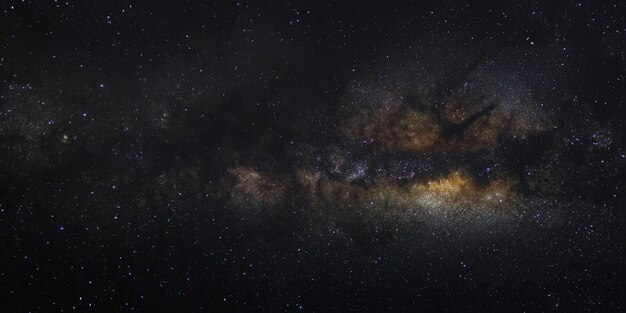 Panorama Milky Way galaxy Long exposure photograph